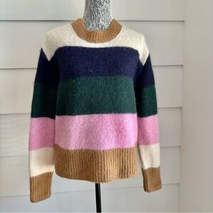 COS Alpaca Blend Jumper Striped Sweater Size M